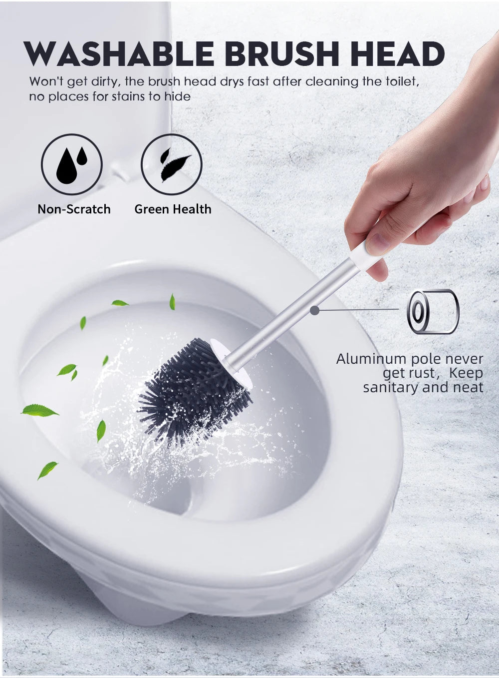 Silicone Toilet Brush | Toilet Brush Silicone | Daris Life